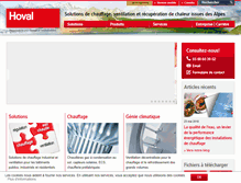 Tablet Screenshot of hoval.fr