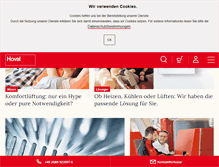 Tablet Screenshot of hoval.de